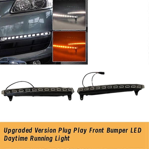 Oppgradert versjon Plug Play Frontfanger LED kjørelys for 2005-2009 Hvit og gul blinklys
