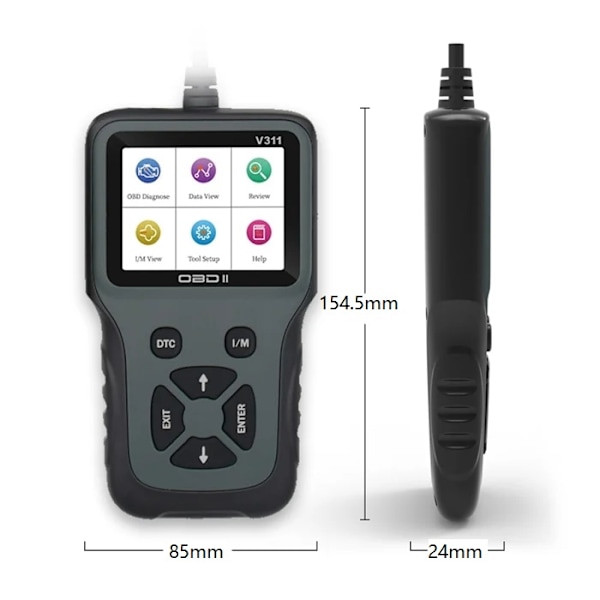 Universal OBD2 Bil Diagnostikverktyg Stöd Franska OBDII Bilmotor Felkodsläsare och Raderare