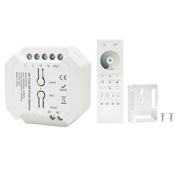 2.4G RF Triac lysdæmper LED-controller Smart lysdæmper understøtter Smart APP RF fjernbetjening AC100V-240V C