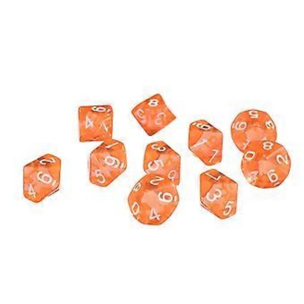 Sæt med 60 Akryl 10-sidede D10 Terninger Terningespil Terninger til brætspil()