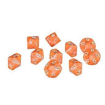 Set med 60 akryl 10-sidiga D10 tärningar tärningsspel för brädspel()