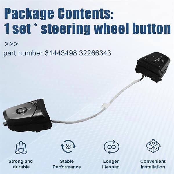 32266343 Rattknappbryter for S60 S90 V90 XC90 XC60 Multifunksjonelle rattkontrolltaster