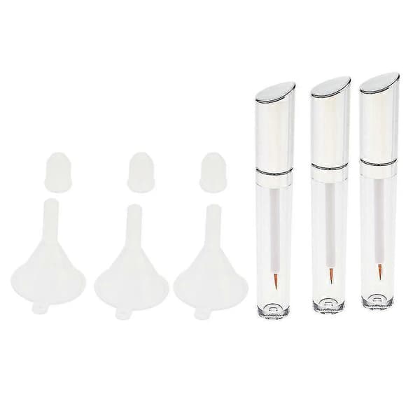 5 ml tomme tuber Mascara Eyeliner Lip Gloss hetteglassflaske med trakter for eyeliner
