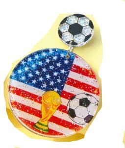 2026 USA-Canada-Mexico World Cup Akryl Øredobber