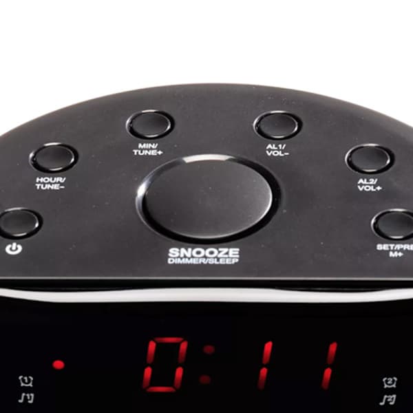 Denver CR-430MK2 herätyskello kahdella hälytyksellä ja FM-radiolla