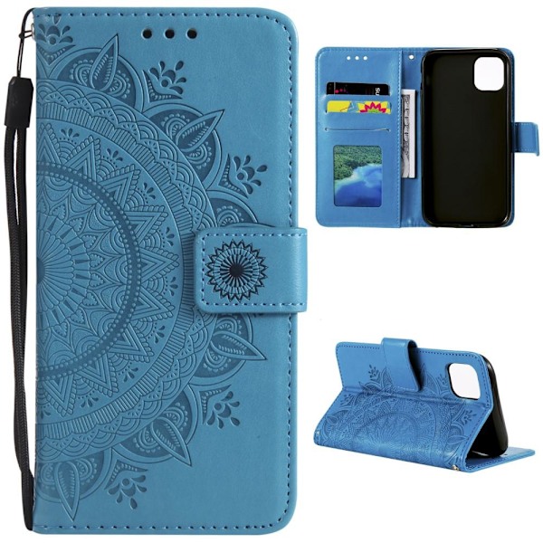 Xiaomi Mi 11 - Mandala Läder Fodral - Blå Blue Blå