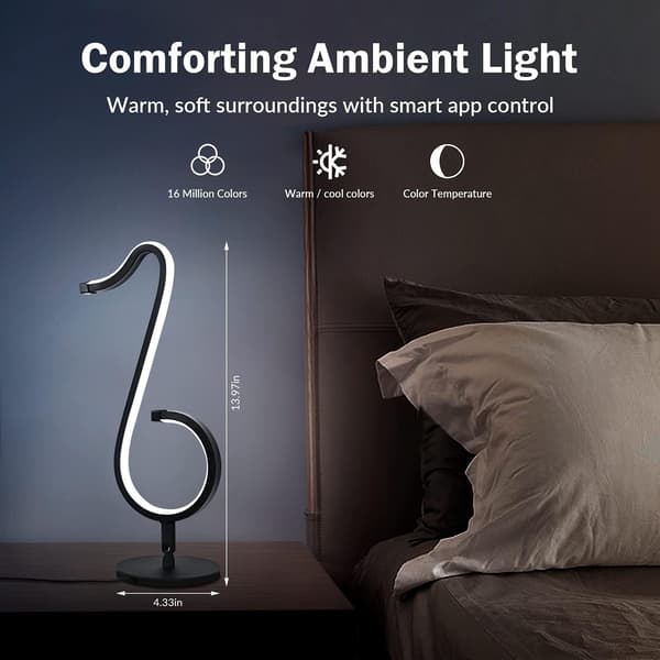 LED Sengelampe, Farverig USB Natlampe, Dæmpbar RGB Bordlampe