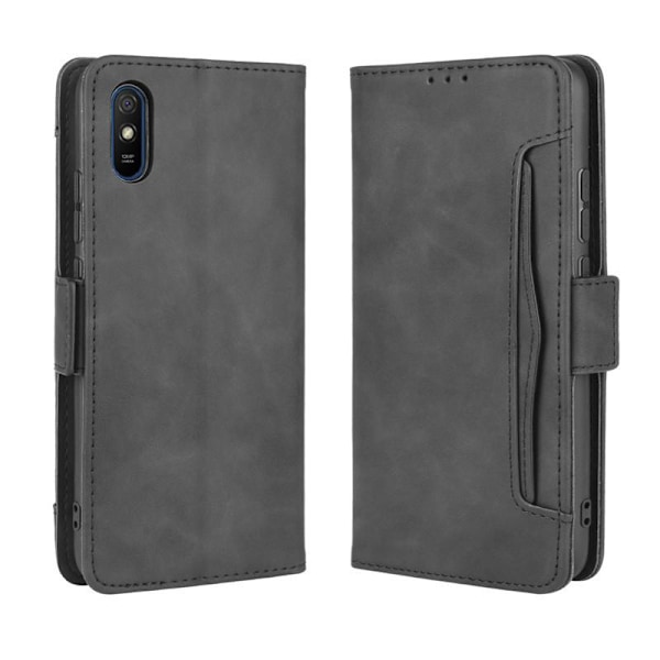 Redmi 9A Plånboksfodral PU-Läder 6-FACK Winston V3 Svart