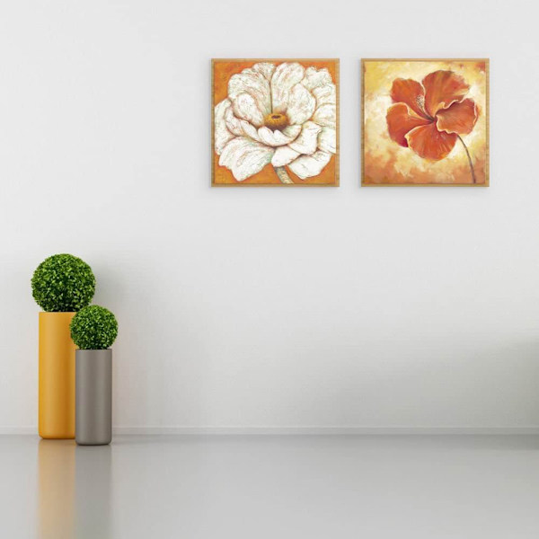 Stor blommig dukväggkonst målning tryckt bild hem