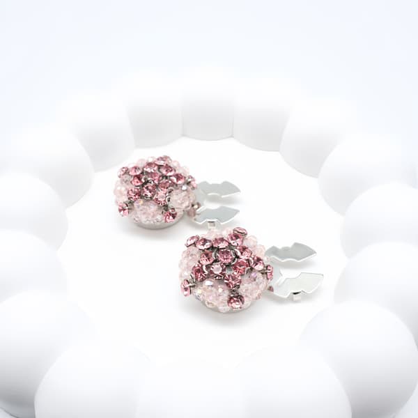 2-pack rosa strass \"Starry Sky\" sömlösa tryckknappar: Lyxiga strassknappar för skjortkragar