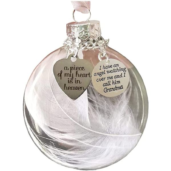Christmas Ornaments, Angel Feathers Ball - A Piece of My Heart