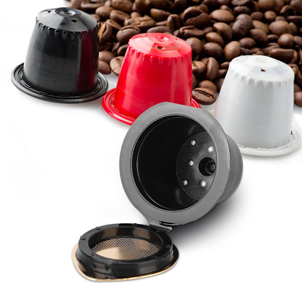 3-pack påfyllningsbara och återanvändbara kaffekapselfilter