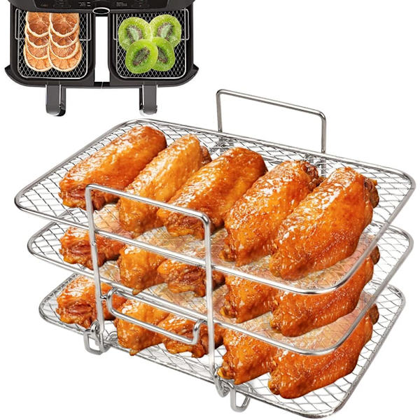 Varmluftfriture, BBQ Grill, Rustfri Stål Dehydrator, Varmluftfriture A