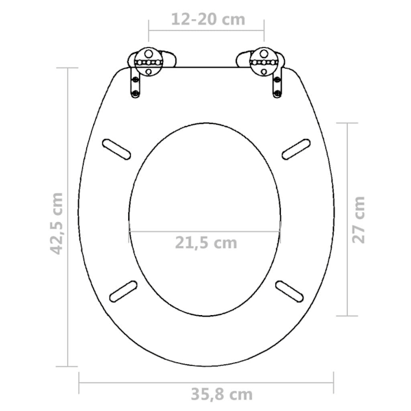 vidaXL Toalettsits med mjuk stängning MDF trä Brun