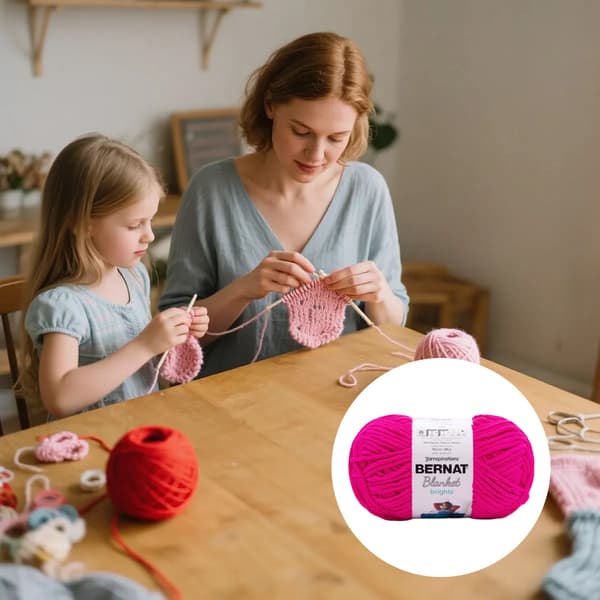 Blanket Brights™ #6 Super Bulky Polyestergarn, Ljusrosa 300g, 201 meter (4-pack)