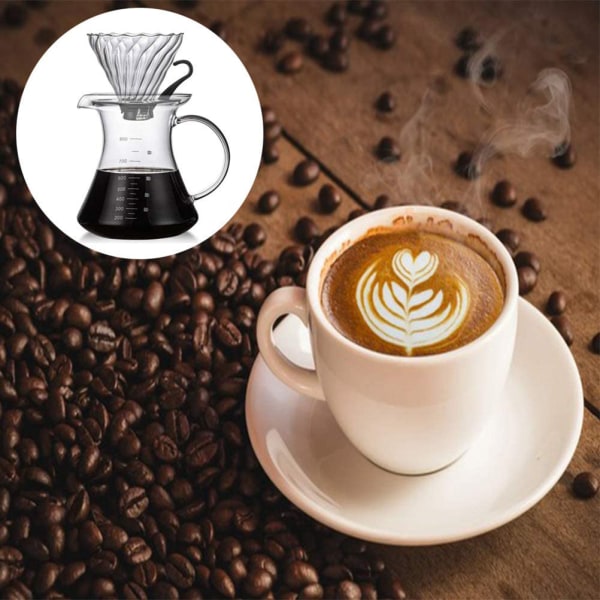 Glasdroppkaffe tratt tratt tjocknat glaskaffe kon