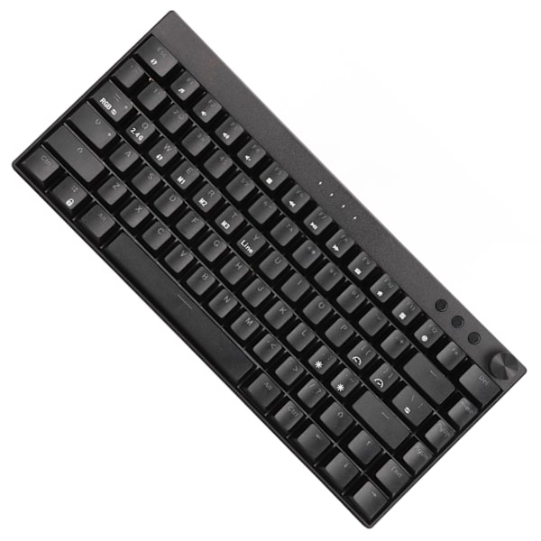 Mekaniskt tangentbord 82 tangenter RGB-bakgrundsbelysning 3 anslutningslägen Ergonomisk design Gamingtangentbord för kontor Brun brytare