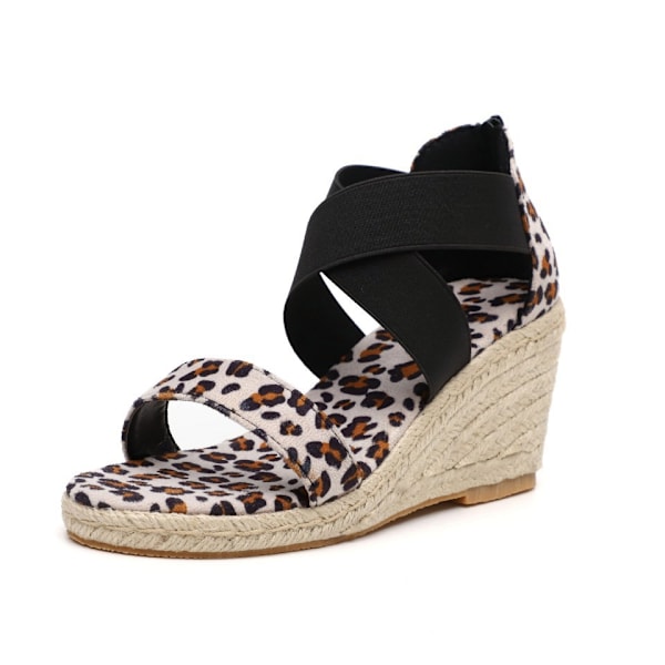 Dam Platform Wedge Sandaler Ankle Strappy Open Toe Slingback