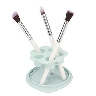 Makeup Børster Renseboks Blød Silikone Neglekunst Børster Værktøj til Vask med Tørrestativ