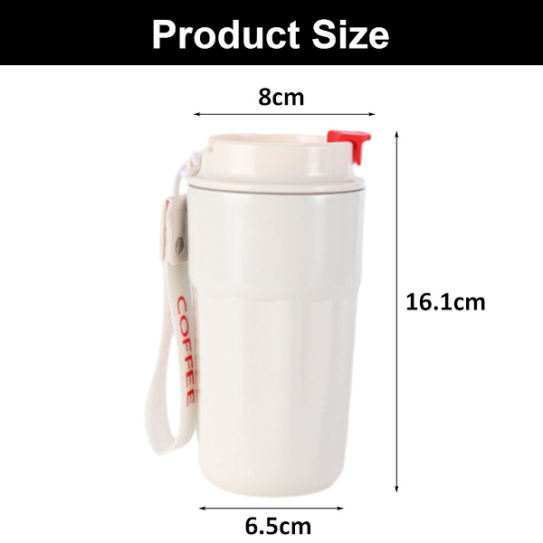 400 ml isolerad rostfritt stålglas, kaffeglas, dubbel