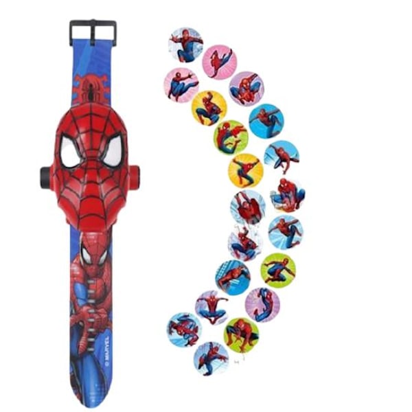 Spider Man klocka med projector funktion 24st Bildspel julklappa