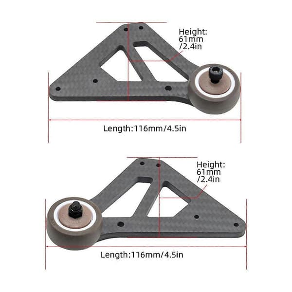 Karbonfiber Wheelie Bar-sett for Arrma 1/7 Mojave V2 EXB RC Bil Oppgraderingsdeler Tilbehør