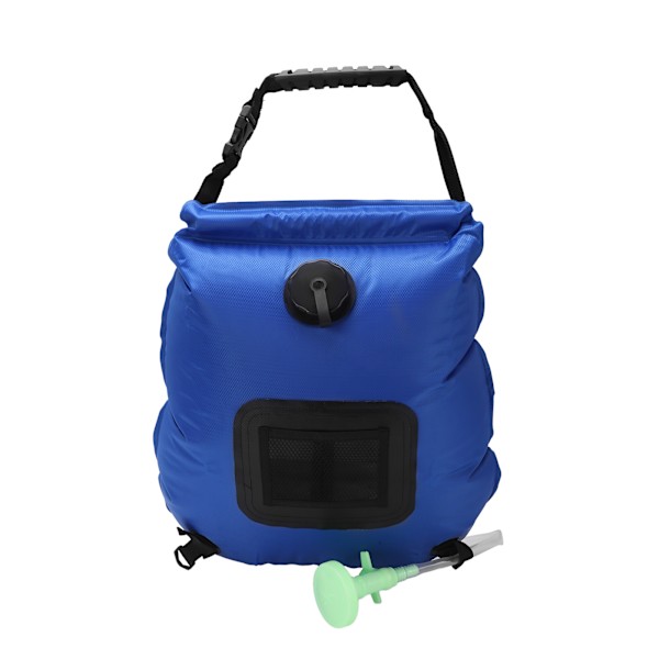 Solarduschväska för utomhusbruk, soluppvärmd campingduschväska med värmeabsorberande design, slitstarkt material, bärbar dusch för strand, simning och
