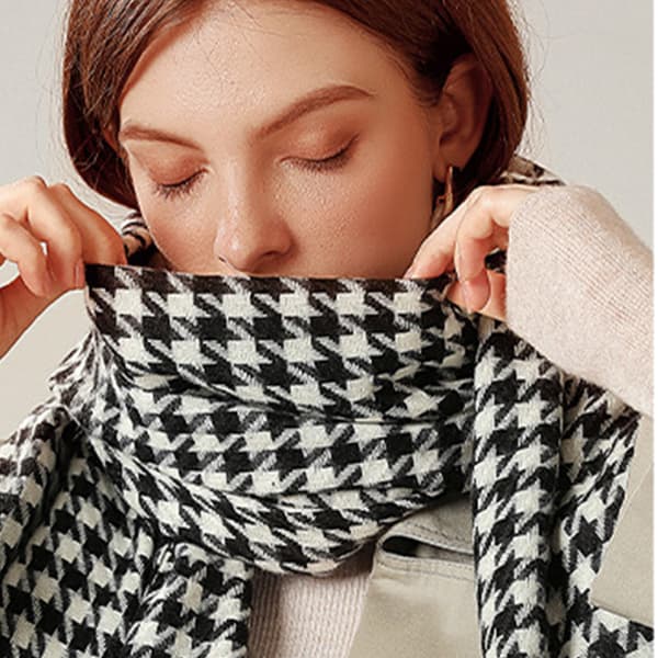Superblødt klassisk vintertørklæde med cashmere-fornemmelse