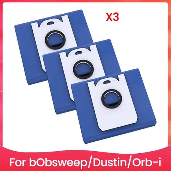 Pölypussit BObsweep for Dustin ja -I -robotti-imureille, suuren kapasiteetin pölypussit 3 kpl