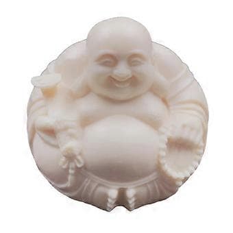 Latter Buddha Figur i Træ Bordpladeskulptur til Teelskere()