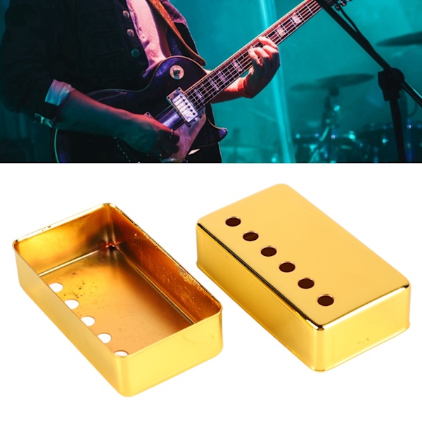 Gitarr Pickup Skydd För Elgitarr Dubbel Spole Mässing Pickup Skydd Metall Material Lätt Korrosionsbeständig Lätt Installation Med Polerad