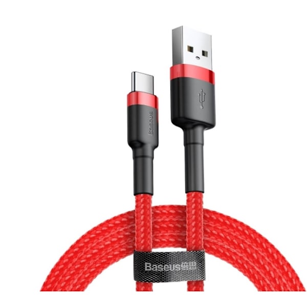 2 m Baseus usb-c  kabel röd