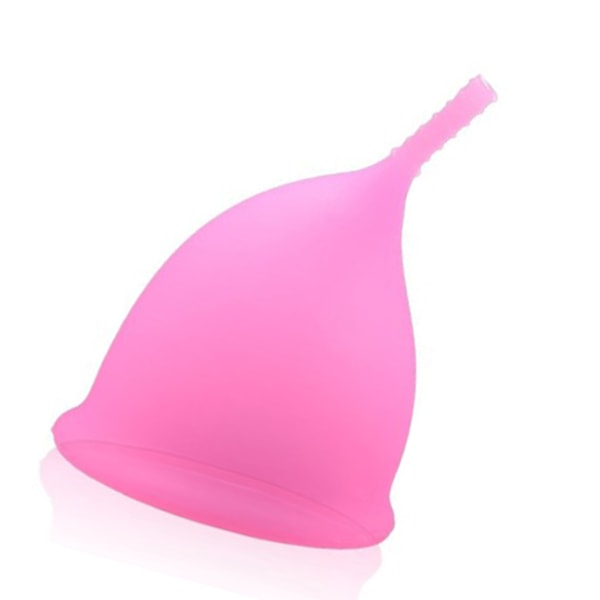 Menskopp i silikon Rosa BPA-fri Ergonomisk konstruktion Hopfällbar kvinnlig hygienkopp för menstruation