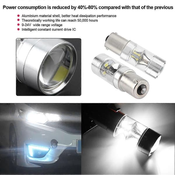 9-24V/60W 1156/BA15S Stoplys Bil LED Blinklys 660lm Bil Baklys Pære