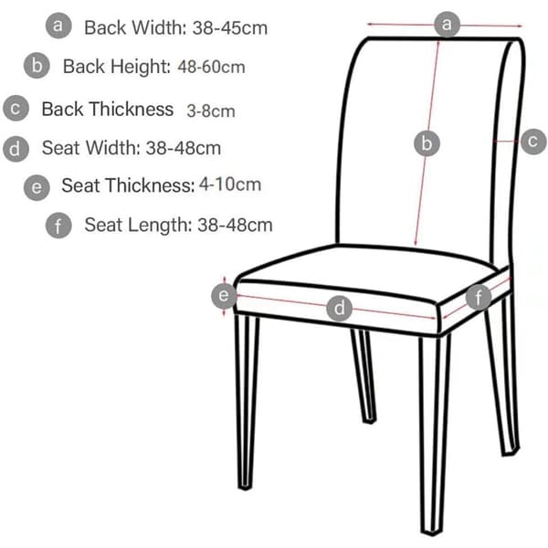 4 Stk. Elastisk Moderne Stoltrekk, Avtakbart Vaskbart Stretch D