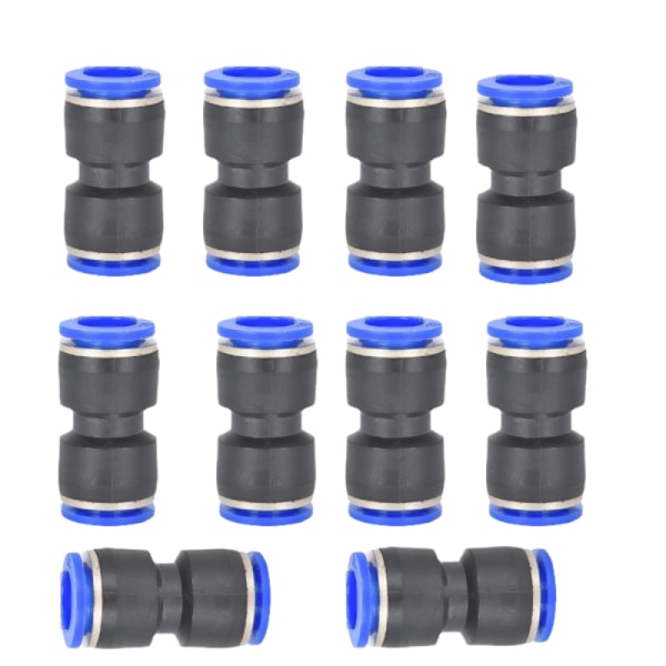 10-pack 12 mm OD Push-On Luftkopplingar PU-12 Snabbkopplings Luftkopplingar