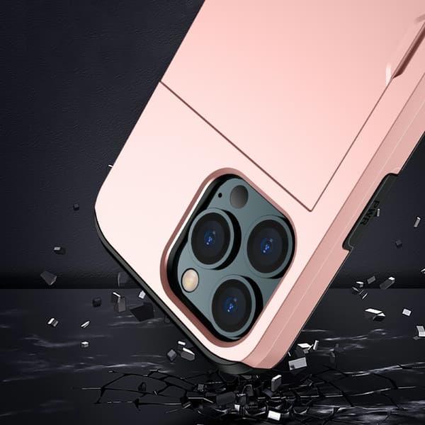 Kotelo korttipaikalla iPhone 13 Ruusukulta