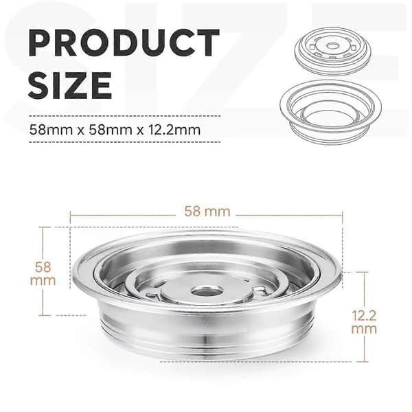Gjenbrukbar kapseladapter for Vertuo Next-maskin kompatibel med kaffekapselputer 40 ml