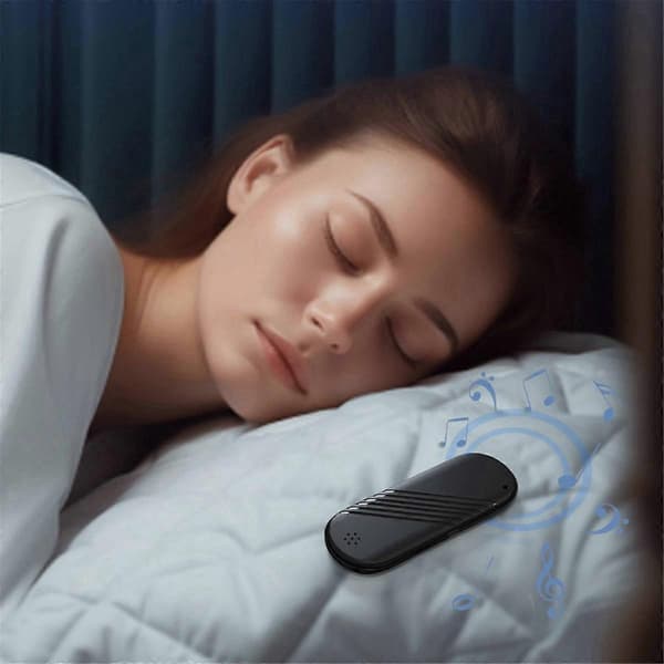 Bærbar Bluetooth 5.3-høyttaler Multifunksjonell Stereo Dyp Bass Minihøyttaler for Søvn Søvnlydsystem Hvit