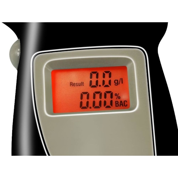 Kompakt alkomätare med nyckelring och LCD display Svart