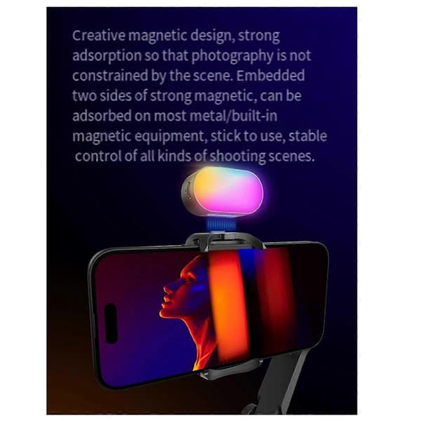 Magnetisk RGB-fylllys for en rekke 3-aksede stabilisatorer