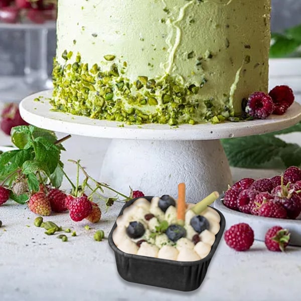 50 Stycken Muffinsformar Tårtförpackning Låda Bakformar Fyrkantiga för Bröllopsceremoni, kaffe Style 3