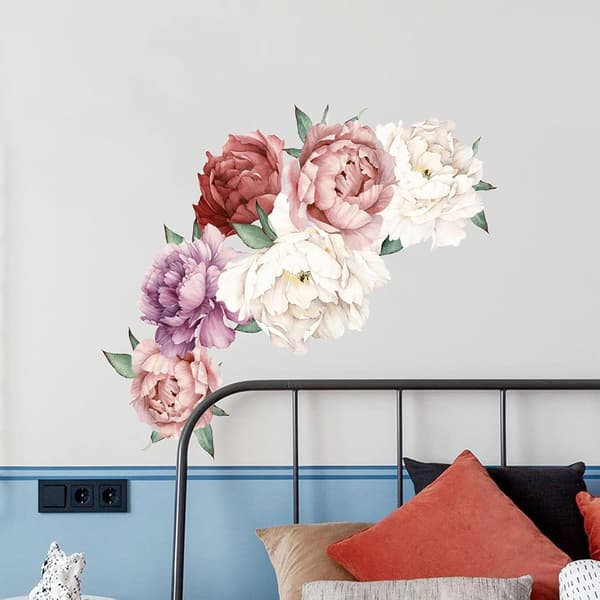 Peonveggdekor, Blomsterveggdekor: Peoner, Roser, Blomster
