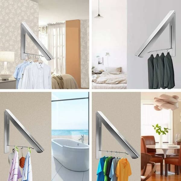 Balkon Foldbar Tøjstativ uden Perfekt Rum Aluminium
