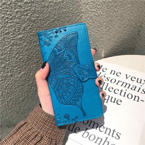 iPhone 11 Mobilskal, iPhone 11 Skal med Korthållare Ställ Kickstand för Kvinnor Flickor Pojkar, iPhone 11 Plånbok Sött Robust PU Läder Flip Blue for iPhone 11