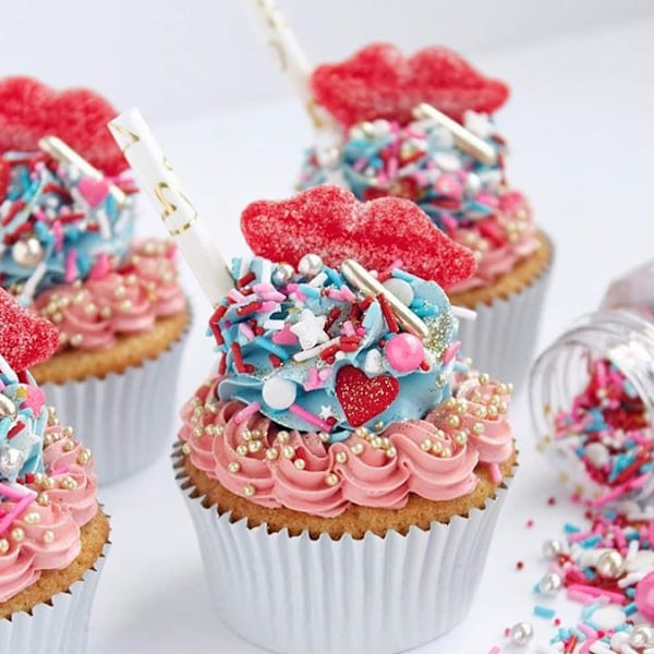 200 st Guld Folie Muffin Formar Standard Bakformar Muffin Pappersformar Silver