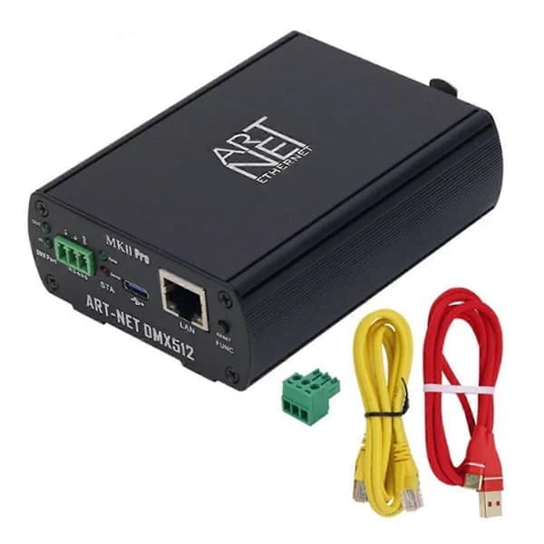 DMX512S ArtNet Ethernet til DMX 512 Controller DMX Lysstyring (med SPI) til styring af lysstrips EU-stik