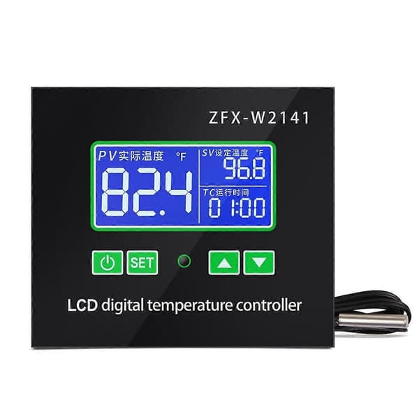 ZFX-W2141 AC 220V Digital LED Termostat Regulator Inkubation Opvarmning Temperatur Controller Tidsafbryder Kontrol Relæ