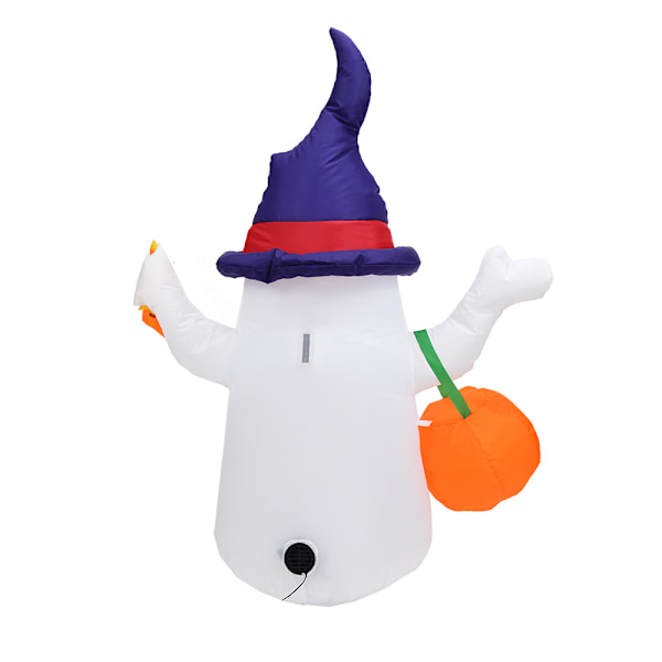 Uppblåsbar Halloween-dekoration för utomhusbruk, spöke med pumpalykta, häxhattdekoration för trädgårdsfest, gräsmatta, trädgård utomhus