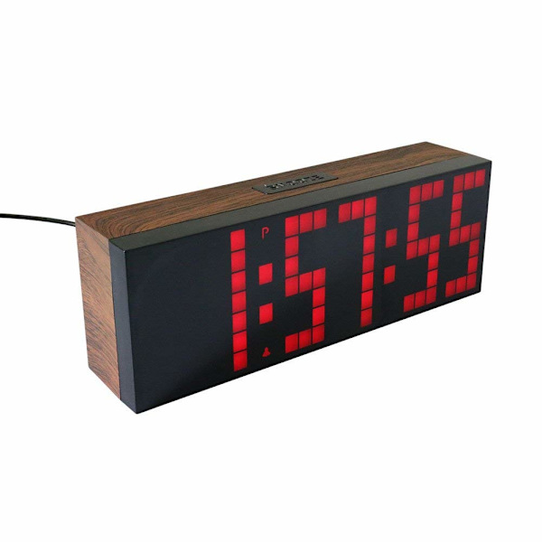 6-siffrig Jumbo LED-digital väckarkalender Snooze väggbordsur